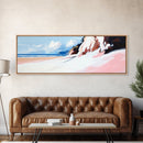 Ocean Cliff, Beach Wall Art, Coastal Landscape, Nature Painting, Serene Seascape, Modern Minimalist, Bedroom Decor, Canvas Print