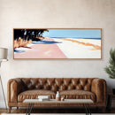 Beach Path, Sand Dunes, Coastal Landscape, Office Wall Art, Minimalist Seascape, Neutral Aesthetic, Framed Canvas Print, Modern Home Design