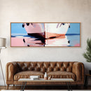 Soft Reflection, Coastal Wall Art, Minimalist Boat Painting, Nautical Home Decor, Pastel Seascape, Framed Canvas Print, Beach Art