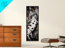 Spotted Lizard, Nature Wildlife, Animal Art, Black White Reptile, Rustic Wall Decor, Unique Home Art, Framed Canvas Print
