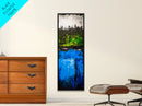 Forest Reflection, Abstract Lake Scene, Blue Green Water Art, Serene Nature Aesthetic, Unique Home Accent, Canvas Print