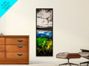 Mountain Reflections, Blue Green Abstract, Scenic Nature Art, Bold Landscape, Modern Home Aesthetic, Office Wall Decor, Canvas Print