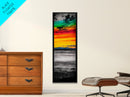 Vibrant Sunset Art, Mountain Landscape Print, Colorful Sky Painting, Modern Nature Decor, Home Wall Art, Large Canvas Print