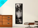 Black White Forest, Minimalist Wall Art, Monochrome Nature Print, Wooded Landscape, Moody Tree Art, Modern Home, Framed Canvas Print