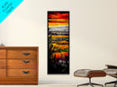 Autumn Fields, Sunset Painting, Warm Colors, Rustic Decor, Framed Canvas Print, Farmhouse Wall Art, Nature Inspired, Cozy Home Art