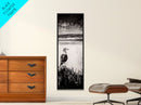 Seagull Portrait, Ocean Waves, Black and White, Framed Canvas Print, Coastal Art, Minimalist Decor, Modern Office Wall Art, Beach House Art