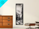 Snowfall Forest, Framed Canvas Print, Winter Scene, Nature Lover Gift, Minimalist Home Decor, Monochrome Art, Living Room Artwork