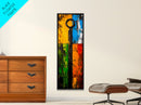 Vibrant Key Art, Colorful Modern Painting, Industrial Wall Decor, Rustic Home Accent, Unique Gift Idea, Framed Canvas Print