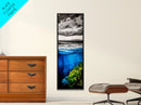 Ocean Depths, Abstract Seascape, Deep Blue, Underwater Art, Framed Canvas Print, Nautical Decor, Coastal Wall Art, Office Art