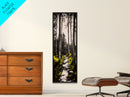 Forest Pathway, Black and White Nature Art, Autumn Trees Painting, Woodland Scene, Rustic Landscape, Living Room Wall Art, Canvas Print