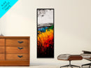 Vibrant Field Painting, Abstract Landscape Art, Bold Colorful Decor, Framed Canvas Print, Boho Wall Art, Living Room Statement Piece