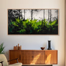 Forest Ferns, Nature Wall Art, Green Botanical, Framed Canvas Print, Modern Rustic Decor, Living Room Artwork, Biophilic Interior Design