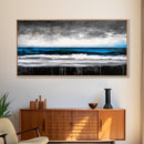 Ocean Wave, Moody Seascape, Coastal Art, Framed Canvas Print, Minimalist Wall Decor, Beach House Art, Modern Home Decor