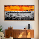 Metal Latch, Rustic, Bold, Abstract, Framed Canvas Print, Industrial Wall Art, Farmhouse Decor, Textured Painting, Unique Wall Accent