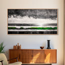 Green Wave, Stormy Ocean, Surreal Seascape, Canvas Print, Nautical Wall Art, Bathroom Wall Art, Contemporary Art Decor