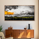 Sunset Seascape, Coastal Wall Art, Modern Beach Decor, Ocean Painting, Large Framed Canvas Print, Living Room Art, Minimalist Art