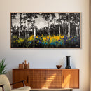 Forest Meadow, Wildflower Wall Art, Nature Canvas Print, Botanical Artwork, Rustic Home Decor, Fall Landscape, Living Room Wall Art