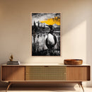 Loon, Mountain Sunset, Wildlife Wall Art, Canvas Print, Fall Decor, Rustic Home, Cabin Aesthetic, Nature Photography, Lodge Art