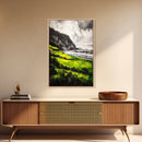 Coastal Cliffs, Vibrant Green, Canvas Print, Beach Wall Art, Nature Photography, Scenic View, Ocean Decor, Living Room Wall Art