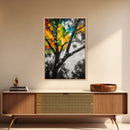 Autumn Tree, Colorful Wall Art, Vibrant Home Decor, Modern Nature Painting, Boho Wall Print, Seasonal Aesthetic, Canvas Print