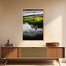 Reflection Art, Water Canvas Print, Nature Inspired Decor, Zen Wall Art, Black and White Photography, Peaceful Home Artwork