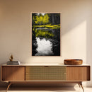 Forest Reflection, Nature Canvas Print, Black and White Photography, Zen Wall Art, Tranquil Home Decor, Modern Landscape Artwork