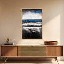 Ocean Waves, Minimalist Coastal Art, Seaside Wall Decor, Contemporary Beach Scene, Modern Home Artwork, Canvas Print