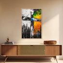 Wooden Cross, Religious Wall Art, Rustic Canvas Print, Faith Inspired, Spiritual Decor, Farmhouse Style, Living Room Art, Bold Colors