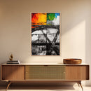 Industrial Abstract, Modern Wall Art, Bold Textured Painting, Framed Canvas Print, Contemporary Office Decor, Unique Statement Piece