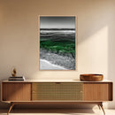 Ocean Waves, Coastal Wall Art, Beach House Decor, Canvas Print, Nautical Artwork, Minimalist Seascape, Blue and Green Painting
