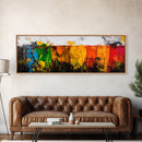 Vibrant Abstract, Colorful Texture, Bold Art, Framed Canvas Print, Boho Wall Art, Modern Home Decor, Statement Painting, Office Art