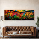Colorful Reflections, Bold Abstract, Rainbow Wall Art, Canvas Print, Vibrant Art, Living Room Statement Piece, Artistic Home Decor