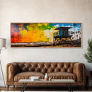 Lifeguard Tower, Coastal Beach Art, Sunset Painting, Vibrant Wall Art, Framed Canvas Print, Large Wall Art, Living Room Decor, Modern Art