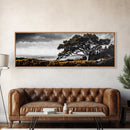Lone Tree, Coastal Landscape, Nature Painting, Dramatic Sky, Canvas Print, Serene Wall Art, Living Room Decor, Zen Artwork