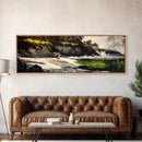 Hidden Cove, Green Waters, Peaceful Beach Scene, Canvas Print, Coastal Landscape Art, Office Wall Art, Tranquil Home Decor