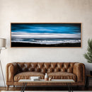 Ocean Wave, Coastal Seascape, Framed Canvas Print, Nautical Wall Art, Beach House Decor, Blue Wave Painting, Living Room Artwork, Minimalist Art