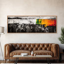 Abstract Mountain Art, Landscape Painting, Modern Boho Decor, Textured Wall Art, Neutral Nature Print, Office Wall Art, Framed Canvas Print
