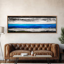 Wild Waves, Ocean Art Print, Coastal Home Decor, Abstract Seascape Painting, Nautical Living Room Art, Beach House Style, Framed Canvas Print