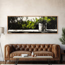 Potted Plant, Botanical Wall Art, Greenery Decor, Modern Minimalist Painting, Nature Inspired Home, Kitchen Wall Print, Canvas Print