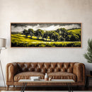 Forest Trees, Nature Landscape Art, Scenic Wall Decor, Earthy Tones Painting, Rustic Home Accent, Framed Canvas Print, Living Room