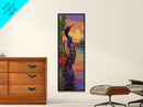 Sunset, Lake, Bird, Nature, Framed Canvas Print vibrant lakeside bird wall decor colorful boho birdwatching themed bedroom wall art