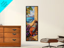 Hammock, Ocean, Palm Tree, Relaxing Coastal Hammock Canvas Print, Boho Summer Art, Seaside Retreat Wall Decor, Bedroom or Lounge