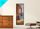 Ocean Arch, Coastal Vibes, Nature Escape, Canvas Print, Coastal wall art beach scene, vibrant seascape painting, boho bedroom decor