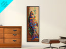 Colorful Fish, Folk Painting, Canvas Print Mexican folk art kitchen decor, ocean wall art, playful seafood theme, rustic coastal kitchen