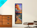 Ocean Sunset, Reflection, Canvas Print, Coastal Beach Wall Art, Vibrant Tropical Seascape Decor, Living Room Colorful Nature Accent