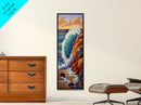 Ocean Wave, Rocks, Canvas Print, Vibrant Coastal Wall Art, Beach Bathroom Art, Nature Inspired, Bold Seascape, Summer Home Decor