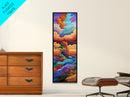 Tropical Cloud, Island, Nature - Canvas Print vibrant ocean decor, sunset wave art, island fantasy painting, bedroom wall art, boho style