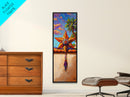 Star Sunset, Fiesta, Palm - Canvas Print Mexican star art, vibrant outdoor wall decor, rustic fiesta painting, patio or entryway accent