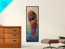 Floating Scarf, Ocean Breeze, Abstract Flow, Framed Canvas Print, colorful surreal art, modern boho wall décor, bedroom artistic nook