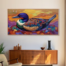 Vibrant Bird, Nature, Painting, Framed Canvas Print wildlife lover gift, boho bird wall art, hallway decor, tropical kitchen wall art